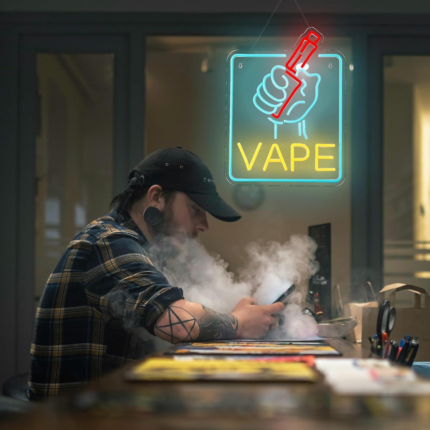 VAPE Neon Sign USB Dimmable LE - Vaping Store review and price